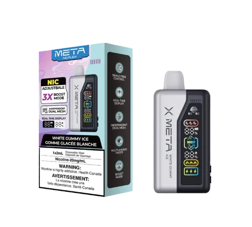 Meta Nicflex 40k 40000 Puffs Disposable Vape – White Gummy Ice