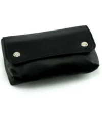 Small Black Leatherette Storage Pouch