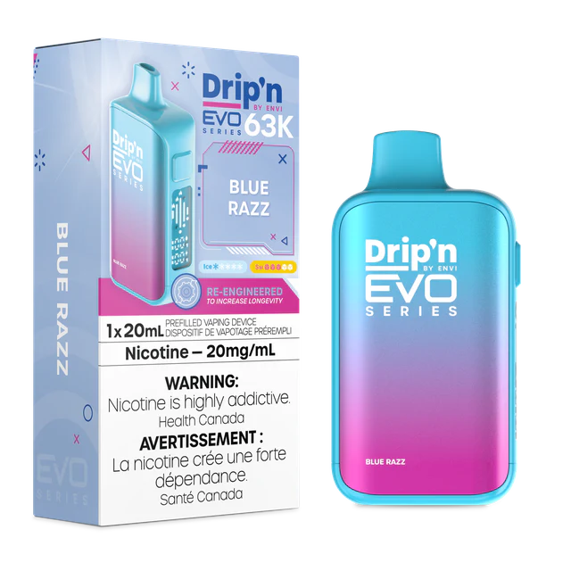 Drip'n EVO 63K Disposable Vape - Blue Razz