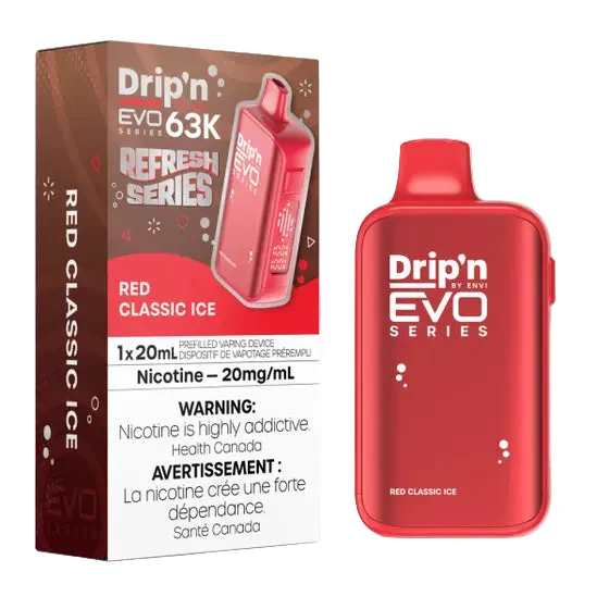 Drip'n EVO 63K Disposable Vape - Red Classic Ice