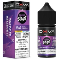 Flavour Beast X Oxva Nic Salt Juice - 30mL - Triple Grape Ice